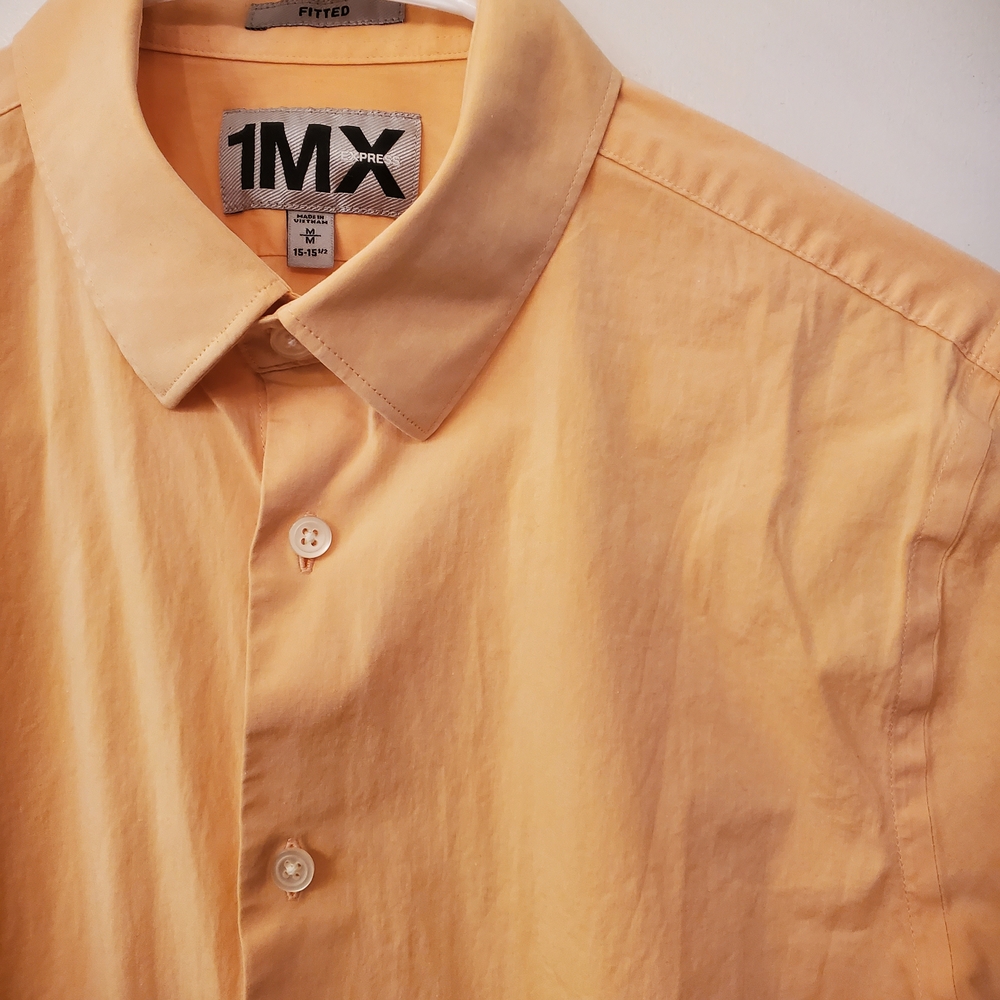 Express Men's Peach Dress Shirt